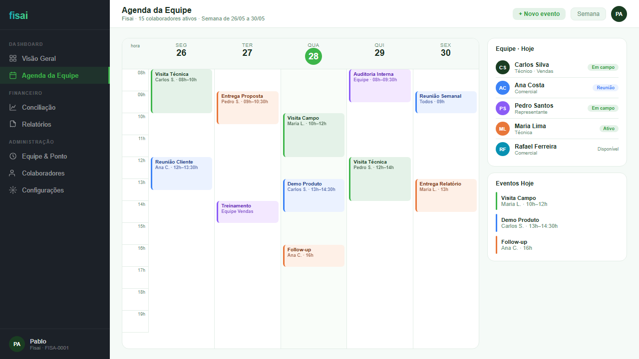 Agenda da equipe